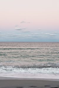 Big Pink Sunrise over the ocean
